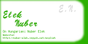 elek nuber business card